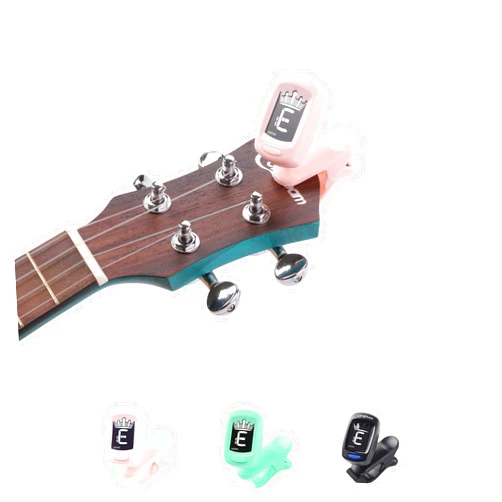 AXLOFO® Clip On Guitar Tuner For All Instruments, Ukulele, Guitar, Bass, Mandolin, Violin, Banjo, LCD Display, 360 Degree Rotating, Fast & Accurate (pink)