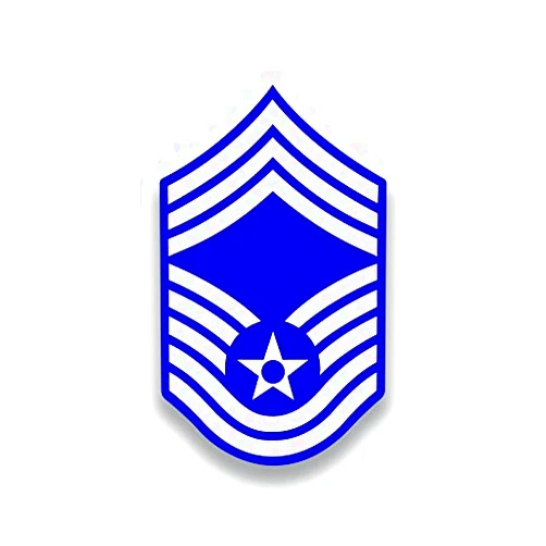 DHDM Designs USAF E9 CMSgt Chief Master Sergeant Air Force 5-Inch Rank 2-Pack Premium Quality Vinyl Decal Stickers | Laminated with UV Protective Laminate | PD3036
