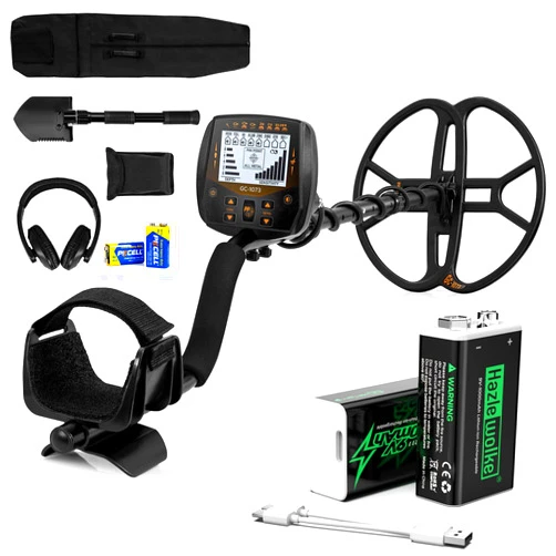 VVinRC 1073 Metal Detector with PC211 9V Rechargeable Battery Complete Set