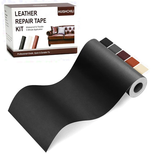 HUISHCHILI Black Leather Repair Tape, 3.15