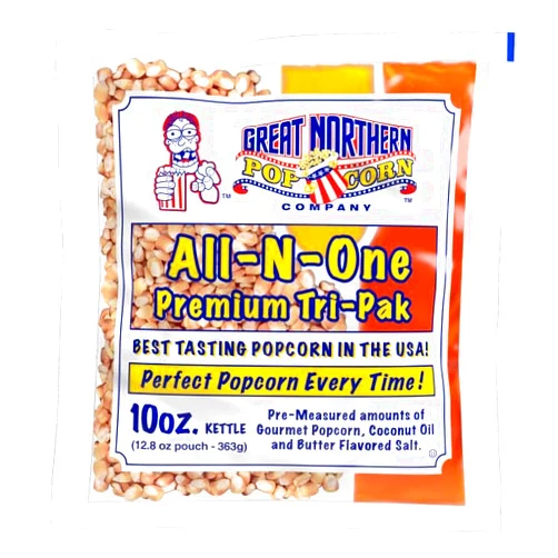 Great Northern Popcorn Company All-in-One Premium Tri-Pack Popcorn 12.8-Ounce Movie Theater Packs for Commercial Poppers With 10-Ounce Kettles - 24/Case by Great Northern Popcorn Brand: Great Northern Popcorn