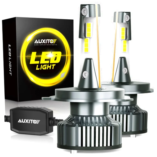 AUXITO H4 9003 HB2 LED Bulbs, 700% Brighter 6500K White Replacement for 9003/H4 Halogen Bulb HB2 Fog Lights, Canbus Plug and Play, Pack of 2