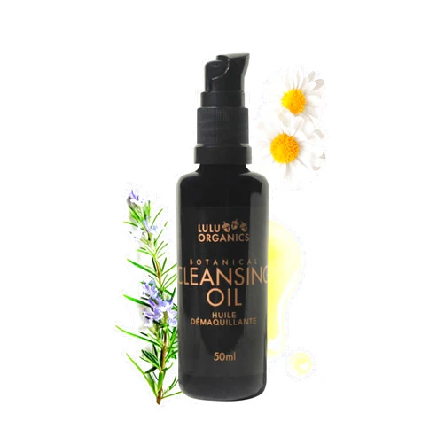 Lulu Organics Botanical Cleansing Oil for Face, Dry and Acne Prone Skin, Makeup Remover, Nurturing and Hydrating Oil Face Cleanser, Natural Facial Skin Care Products, 50ml