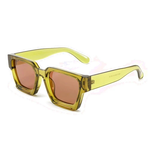 FEISEDY Retro 90s Square Sunglasses for Women Men Trendy Chunky Rectangle Sunglasses UV400 Protection B2385