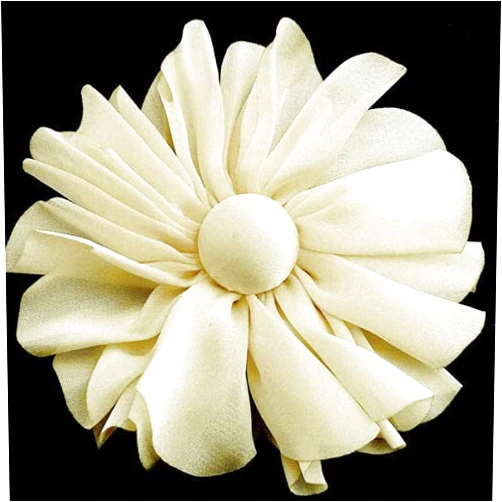 Konkneleuh Ivory Chiffon nmKL Flower Applique
