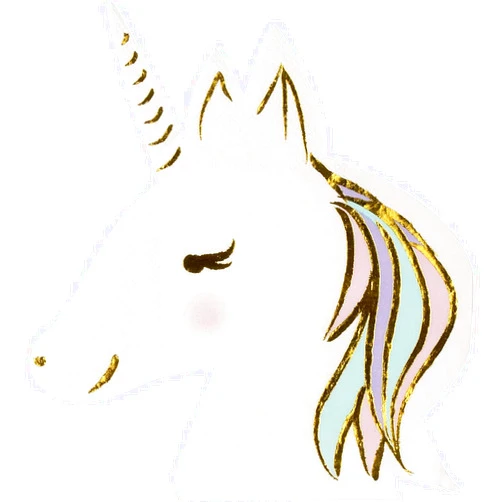 Blue Panda Cocktail Napkins - 50-Pack Luncheon Napkins Disposable Paper Napkins Birthday Party Supplies 3-Ply Unicorn Die-Cut Shaped Design with Gold Foil Folded 6.5 x 6.3 Inches