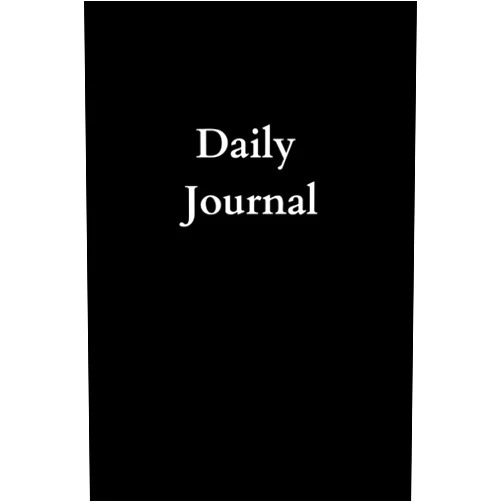 CoCo NiNi Publishing Daily Journal: Standard Black Daily Journal for Men and Women | 120 lined pages, 6” x 9”