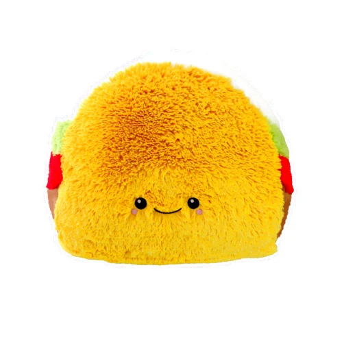 Squishable Comfort Food Taco Plush, Yellow, 15