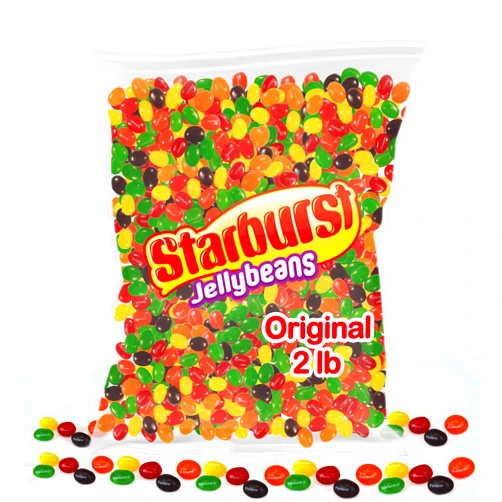 GEEOOLLAH Starburst Original Jelly Beans (2 Pound) Holiday Candy - Comes in a Resealable Bag - jelly beans bulk - Perfect for Parties, Christmas Candy Stocking Stuffers