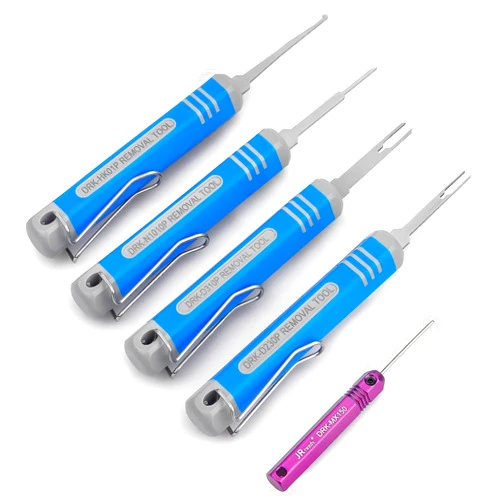 JRready ST5253 5Pcs 2mm Pin Connector Removal Tool 3mm Micro Terminal Remover Pin Out Tool Kit Wire Terminal Puller Molex Pin Extractor Contacts Release Tool Kit for Wire Connector Repair