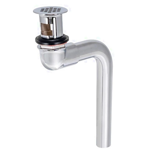 EZ-FLO 1-1/4 Inch Offset Lavatory Sink Drain Assembly with Tailpiece and Grid Strainer, Chrome Plated, 35078