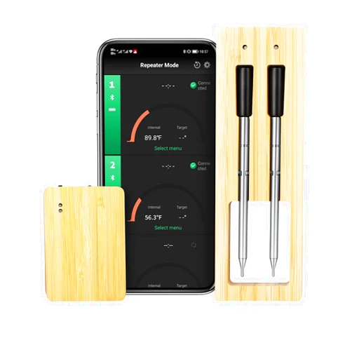 XiaYchaug Wireless Meat Thermometer, 165ft Bluetooth Smart Meat Thermometer, Upgraded Meat Thermometer for Oven/Grill/Kitchen/BBQ/Smoker/Smart Digital Grilling/Smoking Thermometer