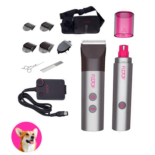 FLOOF Hair Trimmer Grooming Kit, Low Noise Dog Clippers & Nail Grinder, 20V Powershare Freedom, Portable Pet System (Battery & Charger Included)