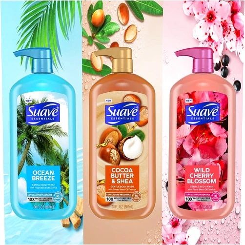 Generic Suave Essentials Gentle Body Wash Variety Pack, 30 oz., 3 Pack (Orange, Vanilla, Coconut)