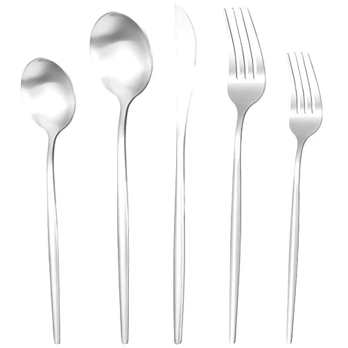 ROMAWARE Silverware Set for 4, 20 Piece Flatware Set, Cutlery Tableware set Include Spoons And Forks Set, Stainless Steel Utensil Set, Matte polished Finish, Dishwasher Safe