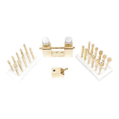 Generic Combo Offer Jig Transfer for Lapidary Faceting Machine | Golden Printed | Two Hole 90° Degree V & Angle Dop 45/90, Brass Dop stick 22 Pcs For 6mm - Pack Of 4