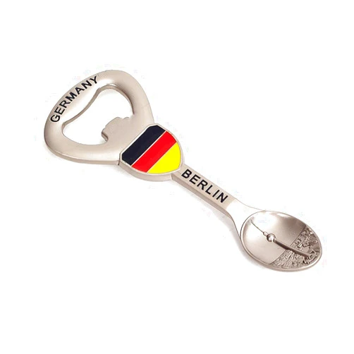 SHFICDJ Travel souvenirs Soup spoon shape Bottle Opener,Germany Berlin Zinc alloy Beer Bottle Openers,Creative kitchen supplies gift bottle opener.