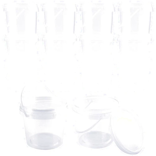 Augshy 15 Pack 8 oz Slime Containers with Lids and Handles,Mini Toy Storage Case