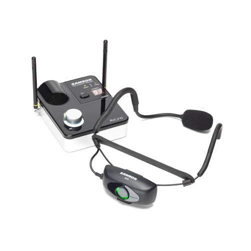 Samson Airline 99m Fitness Headset System, 542–566 MHz (D-Band), BLACK