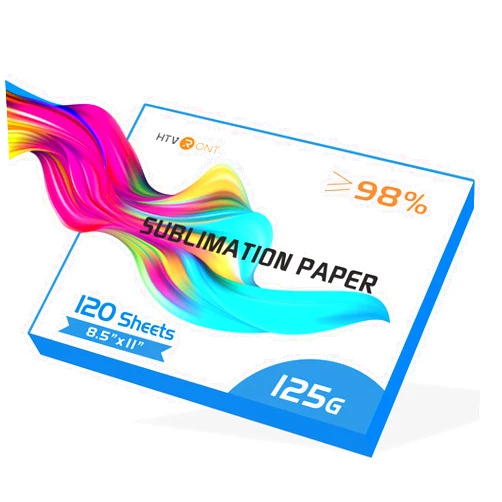 HTVRONT Sublimation Paper 8.5 x 11 Inch - 120 Sheets Easy to Transfer Sublimation Paper for T-shirts, Tumblers, Mugs (A4)