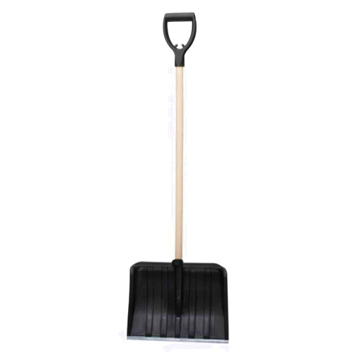Haus und Küche 74741 Plastic and Wood Snow Shovel, Black