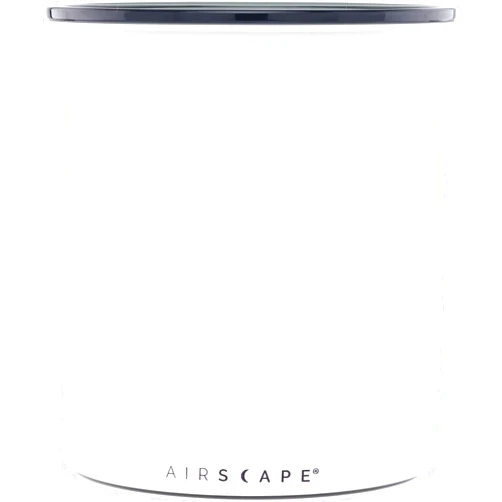 Planetary Design Airscape Kilo Coffee Storage Canister - Patented Inner Plunger Lid Removes Excess Oxygen - DON'T buy airtight, BUY AIR-LESS - Holds 2.2 lbs Coffee Beans - (Matte White)