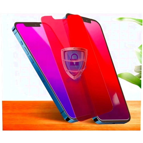 JiSiTeCai Phone Privacy Screen Glass Protector - iPhone 14 Pro 6.1 inch gradient color plated glass anti-privacy anti-blue light screen protector