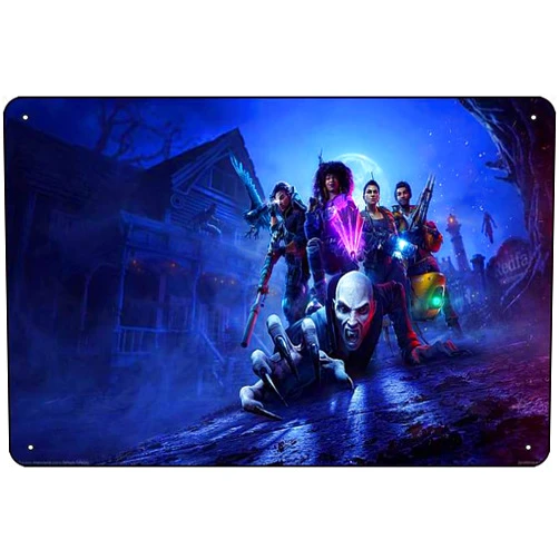 TIAiuaop Redfall Game Poster tin Metal Sign Retro Wall Decor for Home Cafes Office Store Pubs Club Sign Gift 12 X 8 INCH