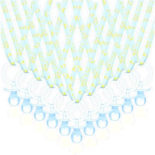 Junkin 60 Pieces Baby Shower Pacifiers Necklace Acrylic Pacifiers Necklace Charm for Girls Boys Baby Shower Party Favors Decorations, Boy Style(Blue, Gold)