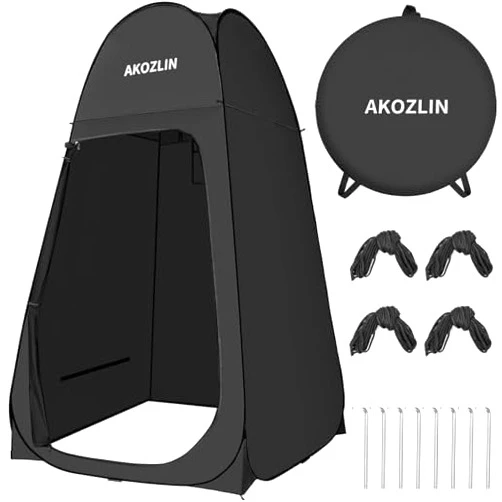 AKOZLIN Portable Pop Up Shower Tent Instant Privacy Dressing Changing Tent Outdoor Shower Room Camp Toilet Tent