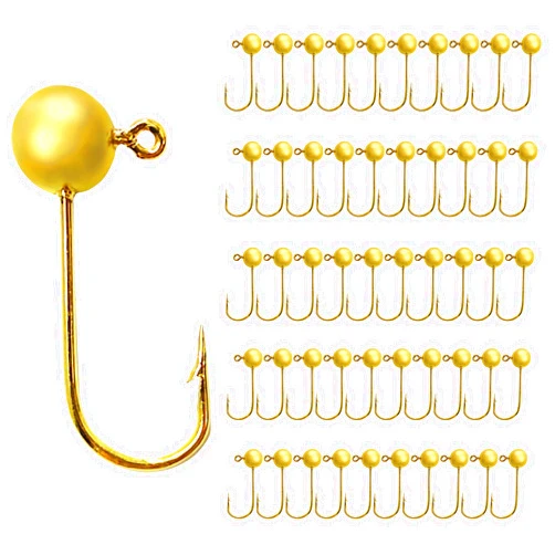 EUPHENG 50pcs Fly Tying Jigs Kit Jig Heads for Fly Fishing, Jig Head Fly Fishing Hooks DIY Lure Making Kit Suit for Tying Flies