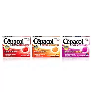 Pharmapacks Cepacol Extra Strength Lozenges, Mixed Berry, Cherry, Honey Lemon (3 Packs, 16 Each per Pack) 1 ea