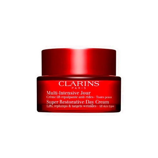 Clarins Super Restorative Day Cream | Anti-Aging Moisturizer For Mature Skin Weakened By Hormonal Changes | Replenishes, Illuminates & Densifies Skin | Lifts & Smoothes | Targets Age Spots & Wrinkles