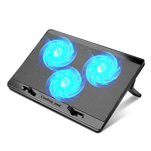 LIANGSTAR Laptop Cooling Pad Gaming Laptop Cooler, Laptop Stand with 3 Cooling Quiet Fans for 15-17.3 Inch, Cooling Fans with 7 Heights Adjustable, Switch Control Fan Speed, 2 USB Ports & Large Mesh