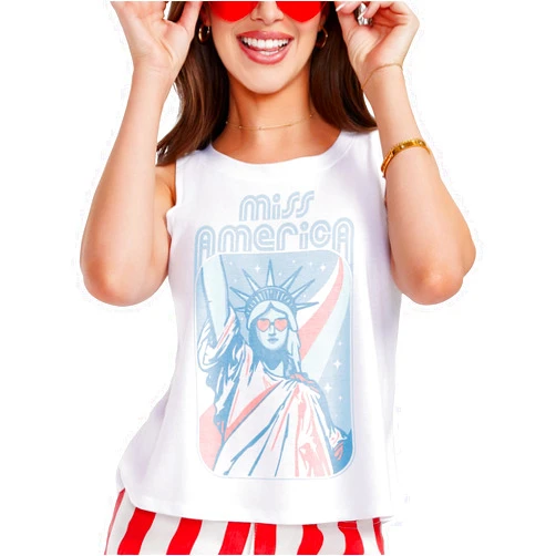 Tipsy Elves Patriotic Tank Tops for Women - Red White Blue 4th of July Tops for Women - Casual Summer Tanks for July 4th