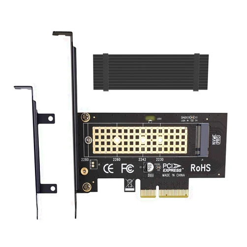 MHQJRH M.2 NVME to PCIe 3.0 x4 Adapter with Aluminum Heatsink Solution