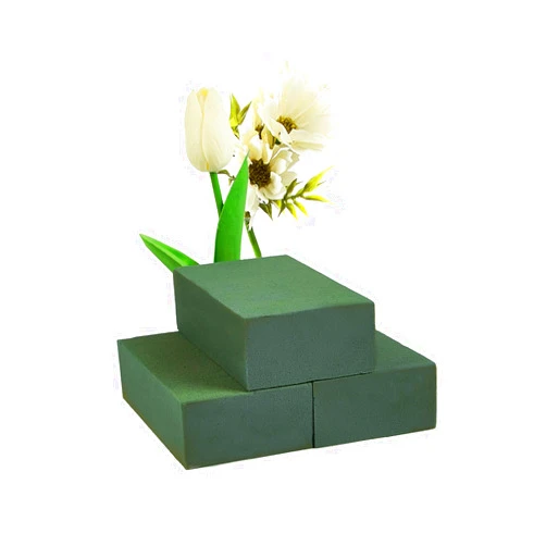 Seanlendery Pack of 3 Floral Foam Blocks Wet Dry Flower Foam for Fresh Artificial Flower Arrangements Green Plant Foam Florist Foam for DIY Craft 5.5” L x 3.1” W x 1.7” H