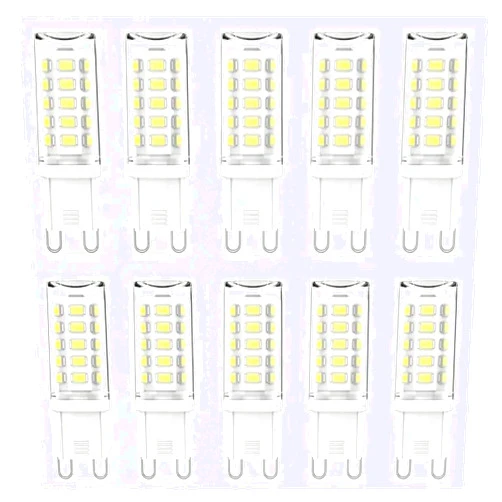 Generic 10cps G9 Bi-Pin LED Bulb 3w Equivalent 40w Energy Saving Lighting Bulbs 360° Beam Angle 400 Lm for Bedroom Living Room Home Lighting(G9 3W Cool White 6000K)
