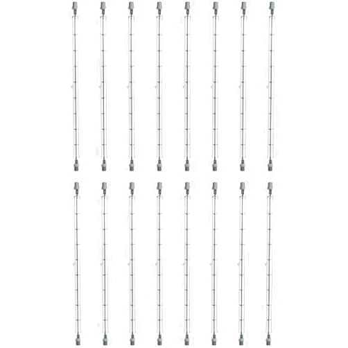 Sunlite Halogen T3 Double Ended Mini Tube Light, 1000 Watts, 120 Volts, Clear, 19000 Lumens, 3200K Bright White, Dimmable, 100 CRI, 1500 Rated Hours, 12 Pack