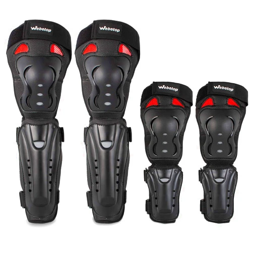 Webetop 4Pcs Knee and Shin Guards Elbow Guards 2 in 1 Knee and Elbow Pads Adult, MTB Knee Pads Motocross Powersports Protective Gear with Adjustable Straps for Motorcycle ATV Cycling