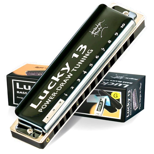 East top Lucky 13 Bass Plus Blues Harmonica 13 Holes Diatonic Harp Mouth Organ Professional Musical Instruments PowerDraw G key for Adults