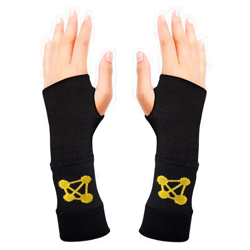 CopperJoint Wrist Brace for Carpal Tunnel Relief - Wrist Compression Sleeve and Tennis Wrist Support - Ideal for Tendonitis, Golf, Yoga, Typing and Gaming - Copper Infused Nylon (Pair, Medium)
