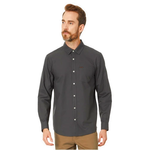 Volcom Men's Veeco Oxford Long Sleeve Button Down Shirt