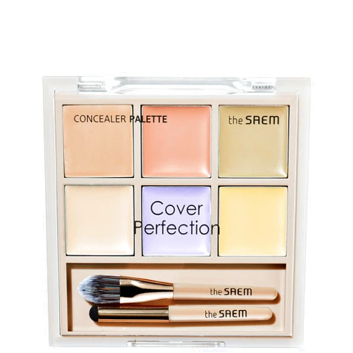 THESAEM Cover Perfection Concealer Palette 01 Cover&Correct - Multi Use 6 Colors Correcting Conceal Palette - for Dark Circles, Imperfections, Face Tone Corrector, Ideal for Fair to Light Skin