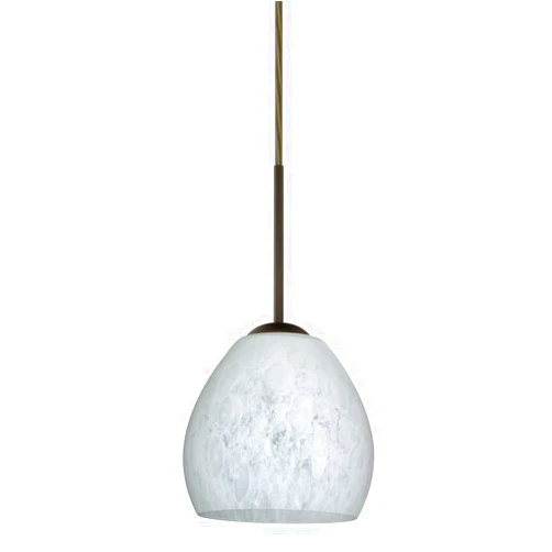 Besa 1BT-412219-LED-BR Transitional One Light Pendant from Bolla Collection in Bronze/Dark Finish,