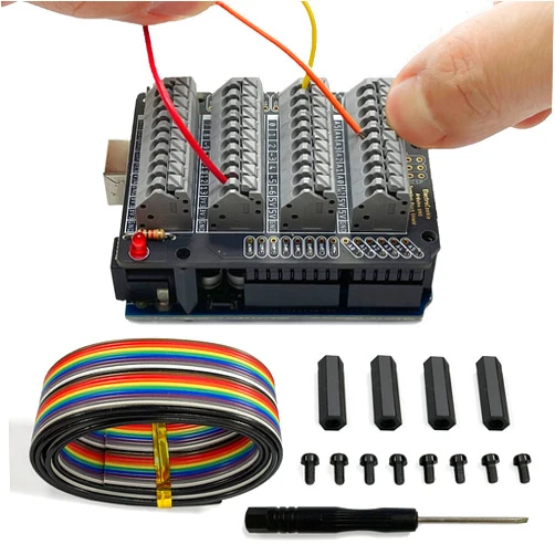 ElectroCookie Uno Terminal Block Shield Kit, Compatible for Arduino Uno R3, Push-in Simple Spring Connector Expansion PCB Module