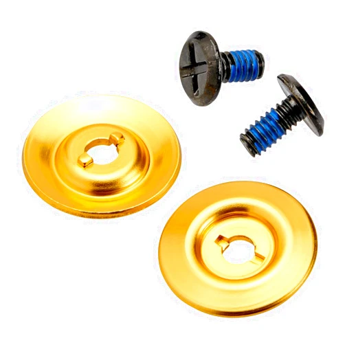 Biltwell | Gen2 Hardware Kit (pair) | Black Screw with Gold Base | Fitment ECE Gringo S and ECE Lane Splitter Motorcycle Helmet Shield