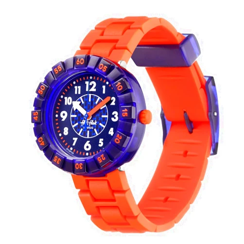 Flik Flak ORANGEBRICK Unisex Kids Watch (Model: ZFCSP103), blue