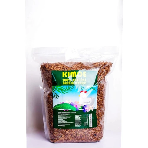 kimoe 9.10LB 100% Natural Non-GMO Dried mealworms-High-Protein for Birds, Chicken，Ducks