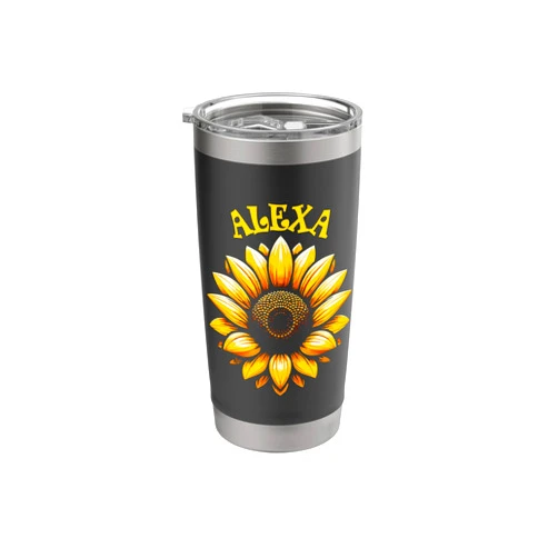 Awesome Alexa Designs for Girls Name Alexa Alexa Beautiful Sunflower Design for Girls Name Alexa Stainless Steel Insulated Tumbler